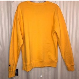 New yellow/gold champion crewneck